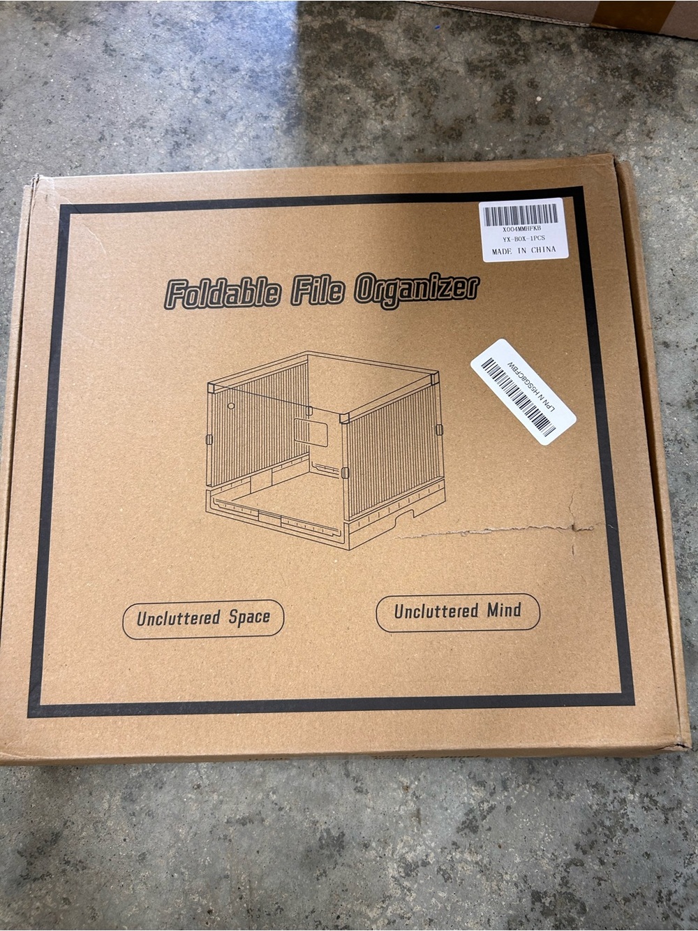 Foldable file Organize Hard Plastic NIB Clear